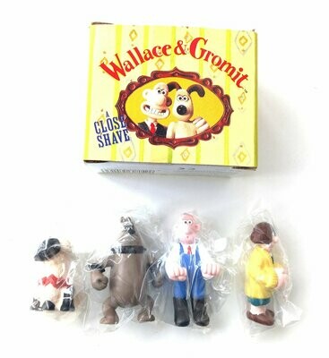 1989 Vivid ~ Wallace & Gromit Ltd ~ A Close Shave ~ 4 x FIGURE BOX SET