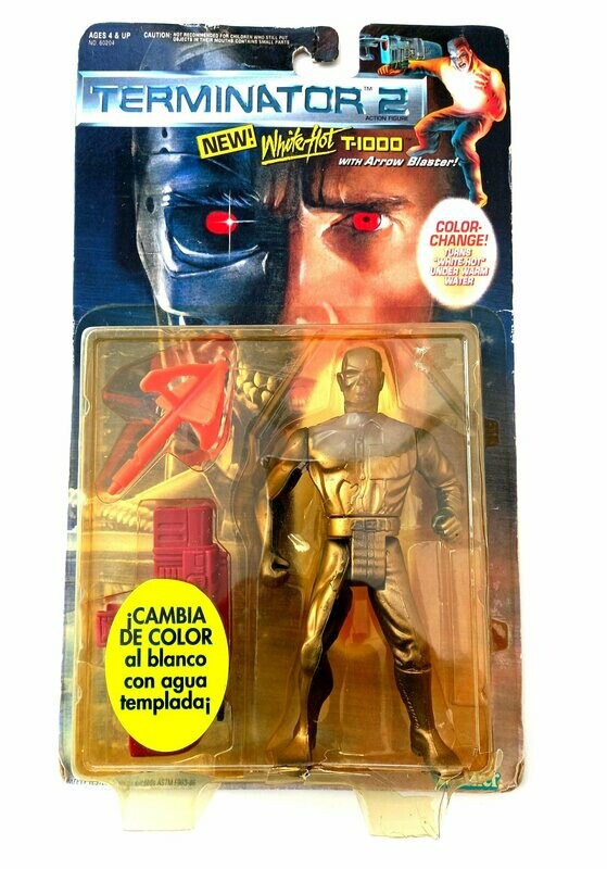 Vintage 1993 Kenner Toys ~ Teminator 2 ~ WHITE HOT T-1000 ~ New MOC
