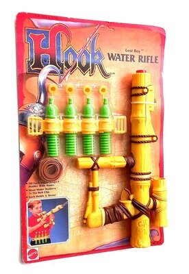Vintage 1991 Mattel Toys - Hook ~ Peter Pan ~ LOST BOY WATER RIFLE ~ New on Card MOC