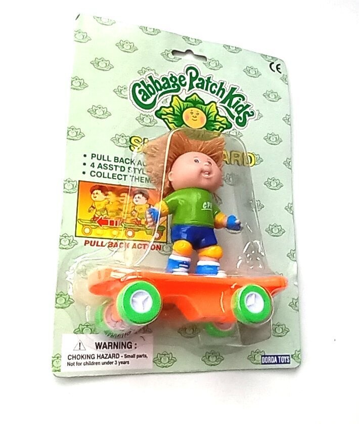 Vintage 1997 Dorda Toys Cabbage Patch Dolls ~ SKATEBOARD ~ Pull Back Action