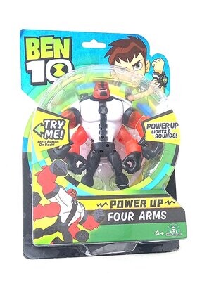Original 2017 Bandai Toys - Ben 10 ~ POWER UP FOUR ARMS ~ New on Card MOC