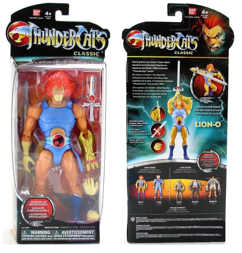 2011 Bandai Toys ~ Thundercats Classics ~ LION-O ~ 8" Figures ~ New MOC MIB