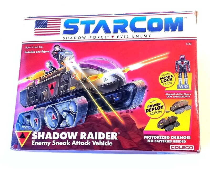 1987 Coleco Ind Inc - Starcom ~ SHADOW RAIDER ~ Enemy Sneak Attack Vehicle ~ Boxed