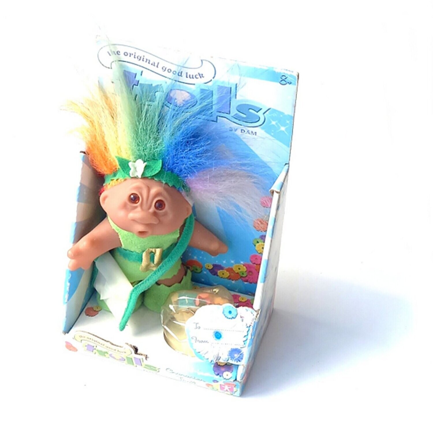 2005 Dam Trolls ~ RAINBOW TROLL ~ The Troll Company ~ New - MOC MIB