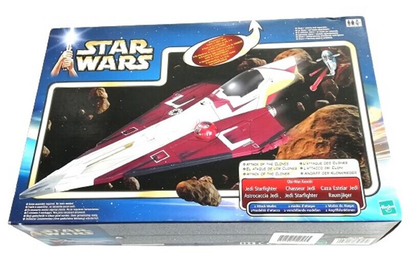 Star Wars JEDI STARFIGHTER for Standard 4" Figure Vintage 2002 Hasbro Toys