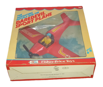 Fisher Price Adventure People DAREDEVIL SPORT PLANE Action Figure Boxed