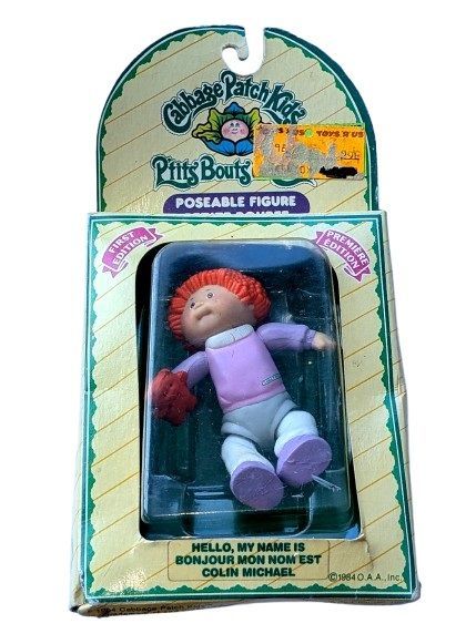 Cabbage Patch Poseable Dolls COLIN MICHAEL & Birth Certificate - Vintage 1984 Grand Toys