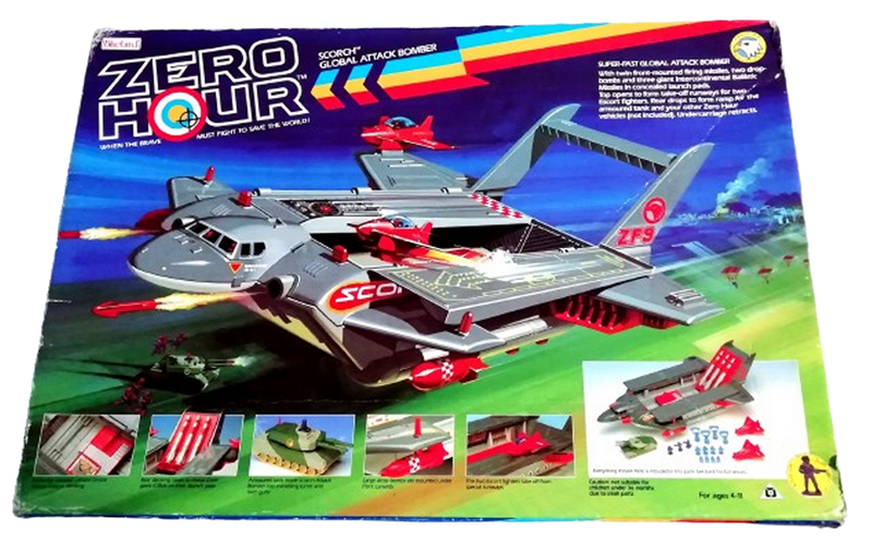 Bluebird Zero Hour ZF9 ZA8 ZF14 Scorch Global Attack Bomber - Vintage 1990 Bluebird Toys