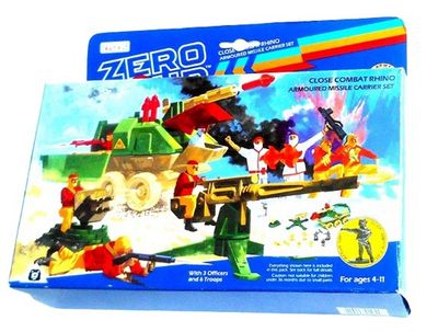 Bluebird Zero Hour ZA7 ZA10 ZA11 Anti-Tank Gun, Rhino & Machine Gun Nest - Vintage 1990 Bluebird Toys