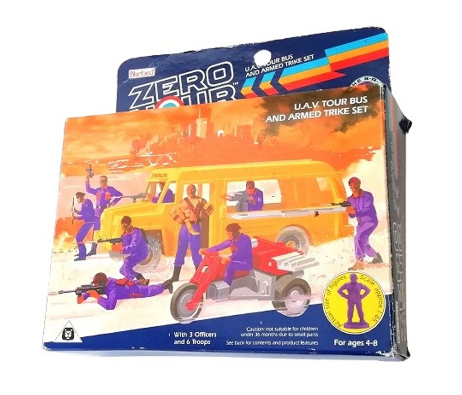 Bluebird Zero Hour ZB2 U.A.V. Tour Bus & Armed Trike - Vintage 1989 Bluebird Toys