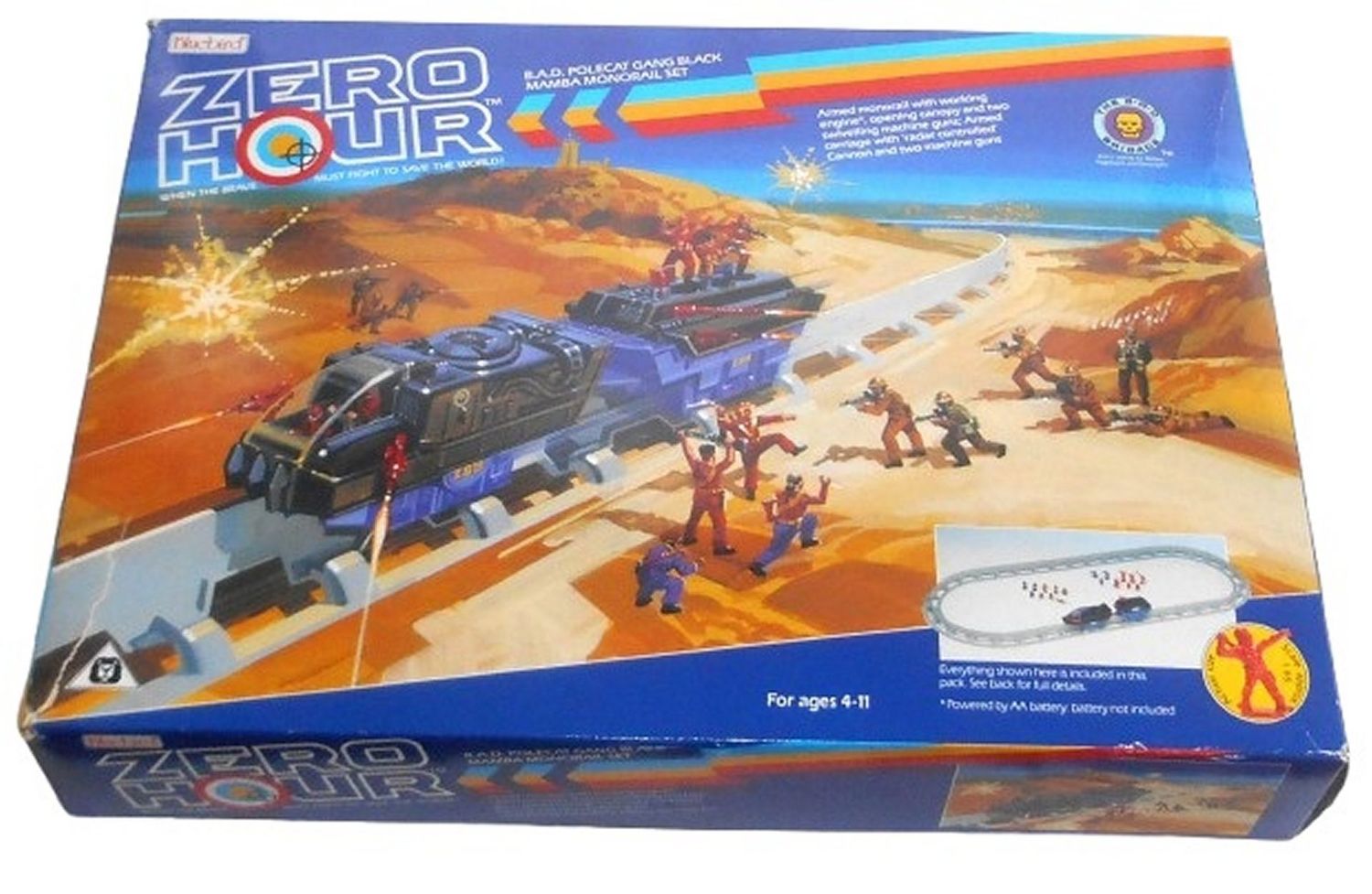 Bluebird Zero Hour ZB9 ZB10 B.A.D. Polecat Gang Black Mamba Monorail - Vintage 1990 Bluebird Toys