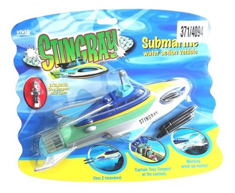 Stingray WIND-UP SUBMARINE - Vintage 2001 Vivid Toys Stingray WIND-UP SUBMARINE - Vintage 2001 Vivid Toys