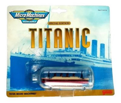 Micro Machines Ship in a Bottle #74195 R.M.S. TITANIC - Vintage 1998 Lewis Galoob