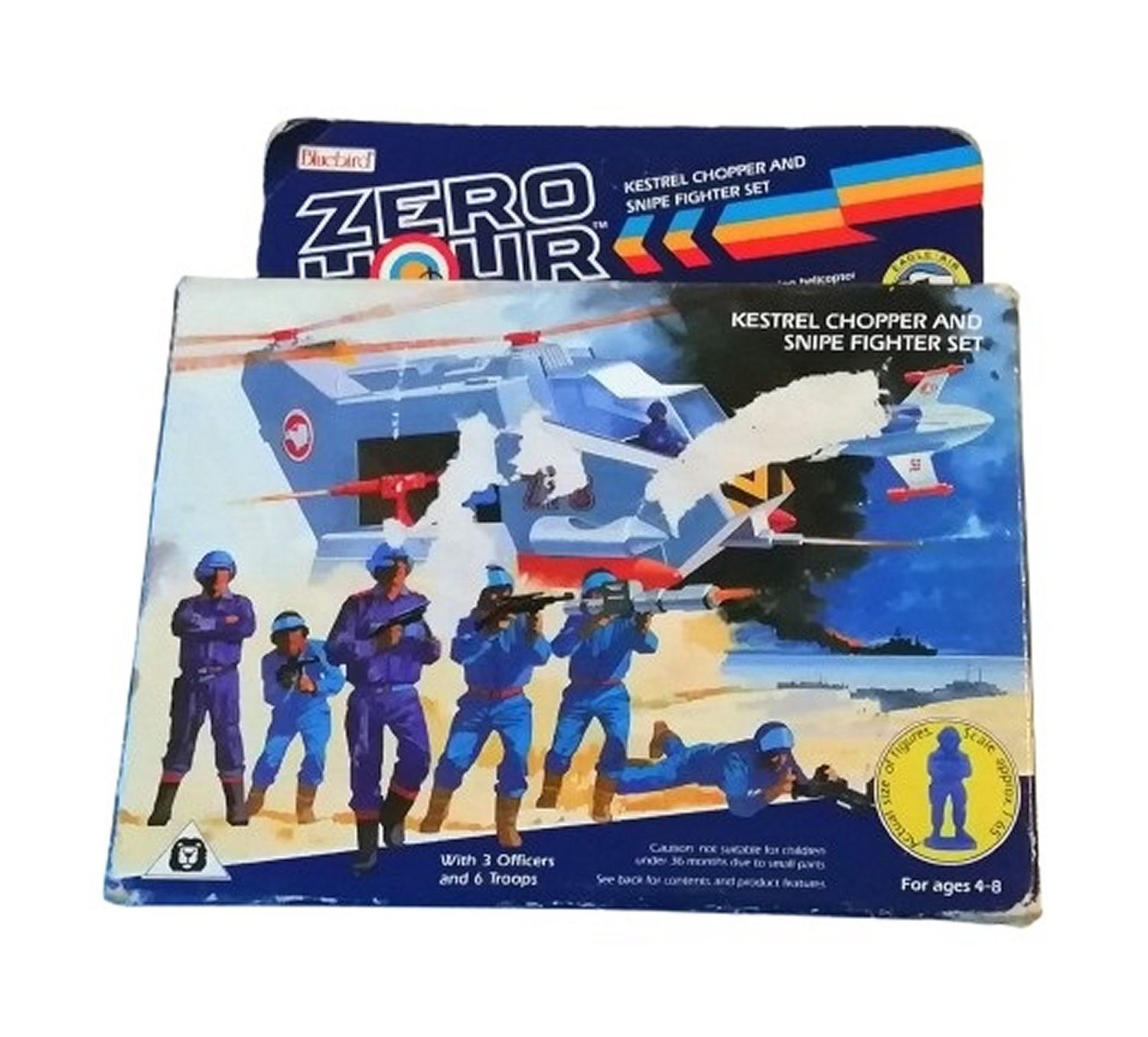 Bluebird Zero Hour ZF2  ZF3 Kestrel Chopper and Snipe Fighter - Vintage 1989 Bluebird Toys