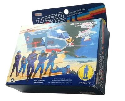 Bluebird Zero Hour ZF2  ZF3 Kestrel Chopper and Snipe Fighter - Vintage 1989 Bluebird Toys