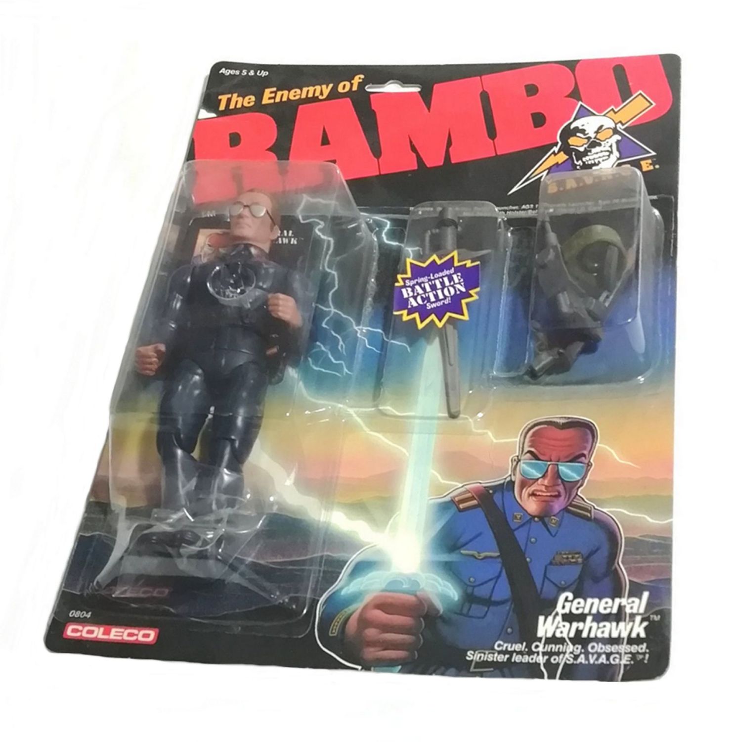 Coleco Rambo - GENERAL WARHAWK - 6 Coleco Rambo - GENERAL WARHAWK - 6" Action Figure - Vintage 1986 Coleco Toys