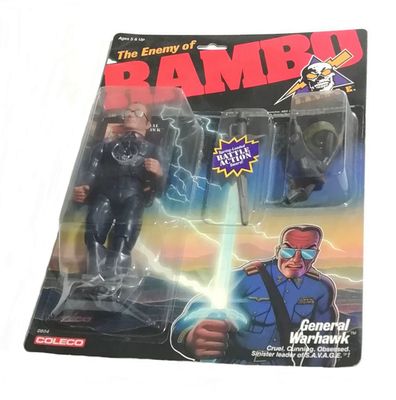 Coleco Rambo - GENERAL WARHAWK - 6" Action Figure - Vintage 1986 Coleco Toys