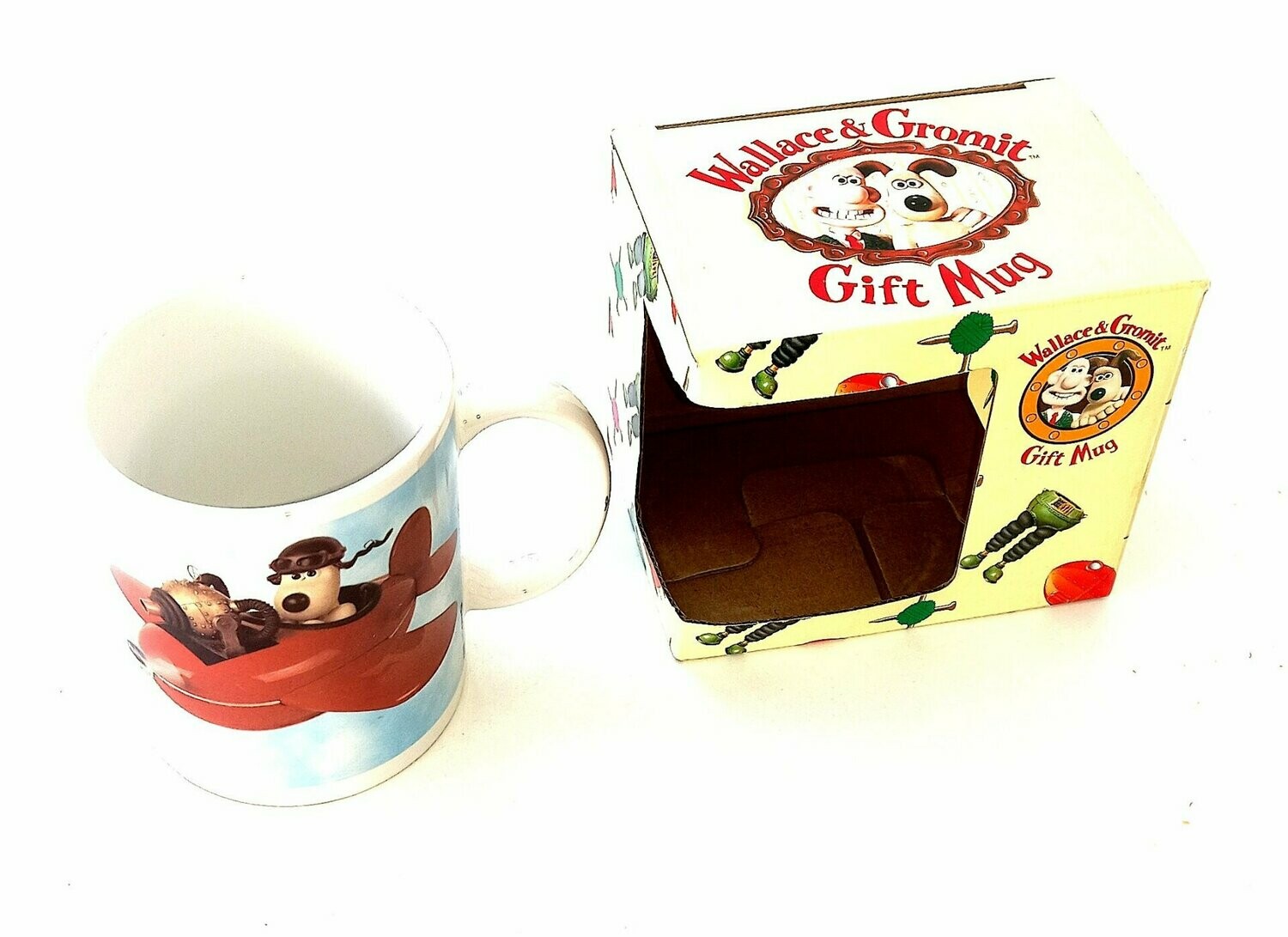 Wallace & Gromit - Gift Mugs GROMIT'S PLANE 1989 Aardman Wallace & Gromit - Gift Mugs GROMIT'S PLANE 1989 Aardman