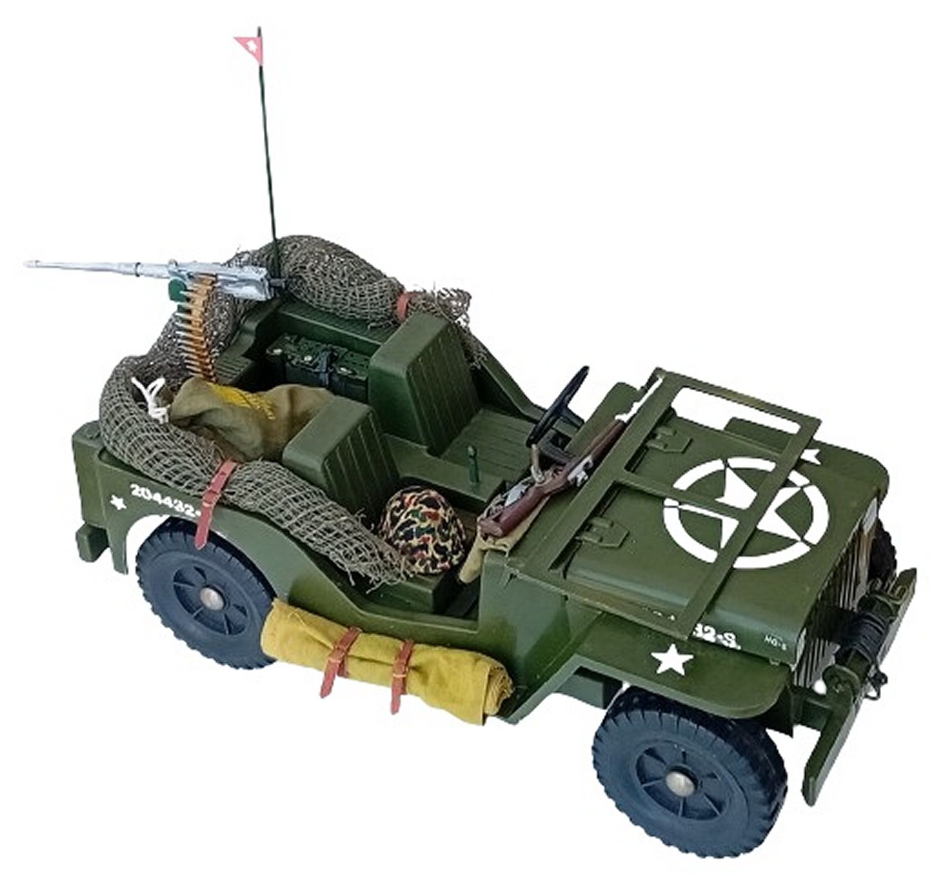 Action Man Vehicles JEEP AND TRAILER - Vintage 1970's Cherilea Toys