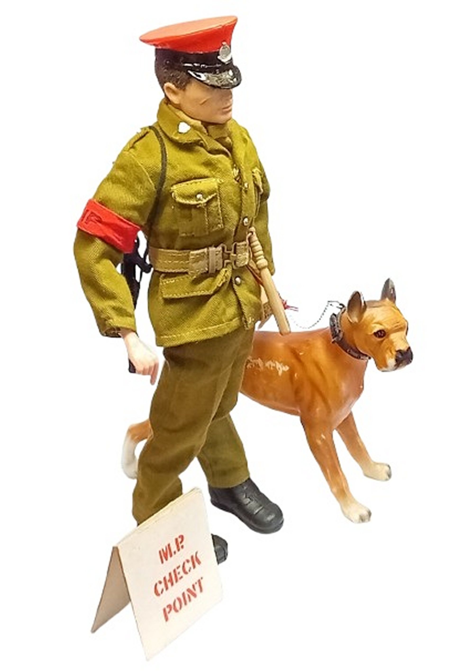 Action Man MILITARY POLICE MAN WITH BRUTUS THE GUARD DOG - Vintage 1960's Palitoy Toys