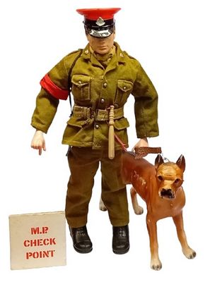 Action Man MILITARY POLICE MAN WITH BRUTUS THE GUARD DOG - Vintage 1960's Palitoy Toys Action Man MILITARY POLICE MAN WITH BRUTUS THE GUARD DOG - Vintage 1960's Palitoy Toys