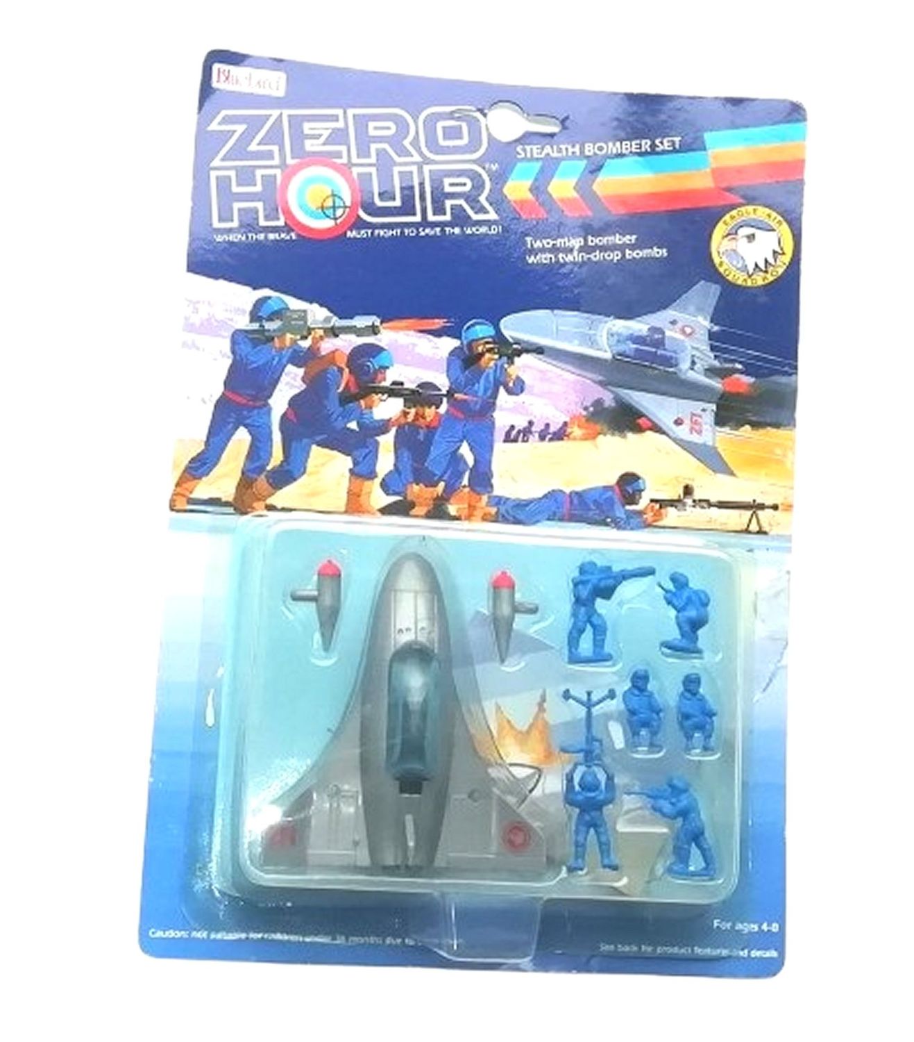 Bluebird Zero Hour ZF1 Stealth Bomber and Eagle Squadron - Vintage 1989 Bluebird Toys