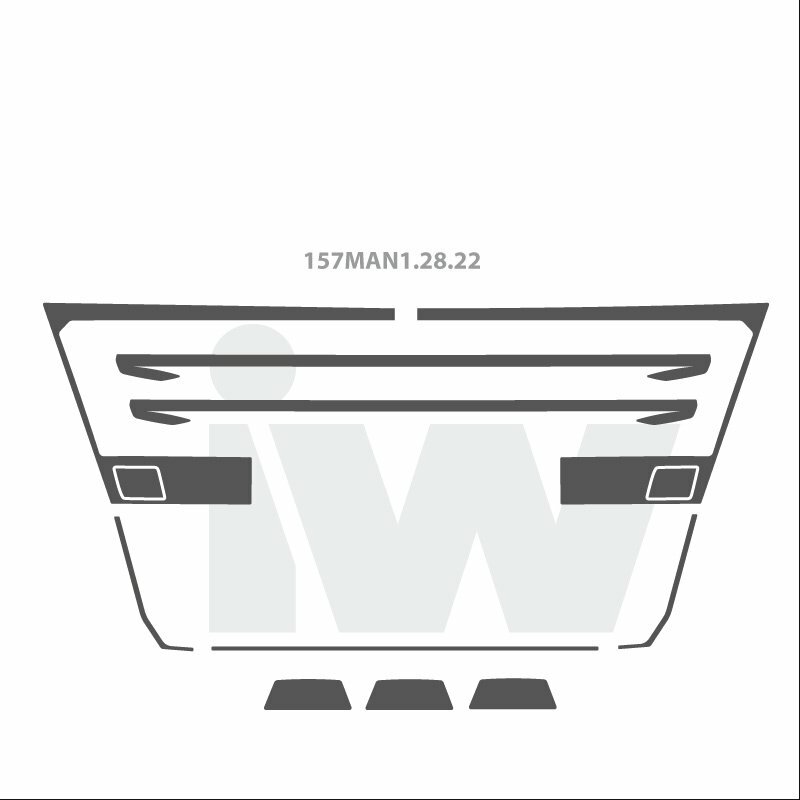 Edelstahlapplikation für Kühlergrill MAN