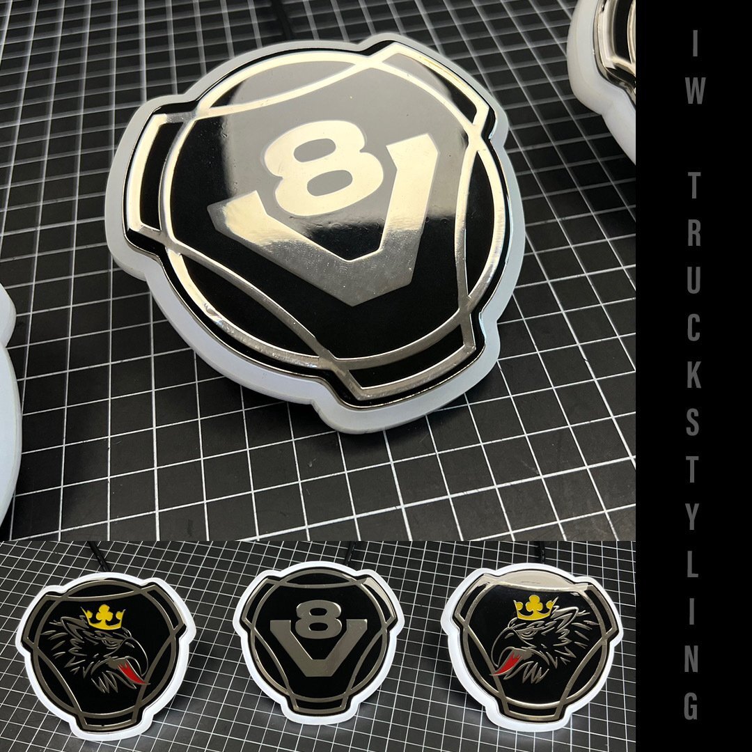 LED Ring mit V8  Logo