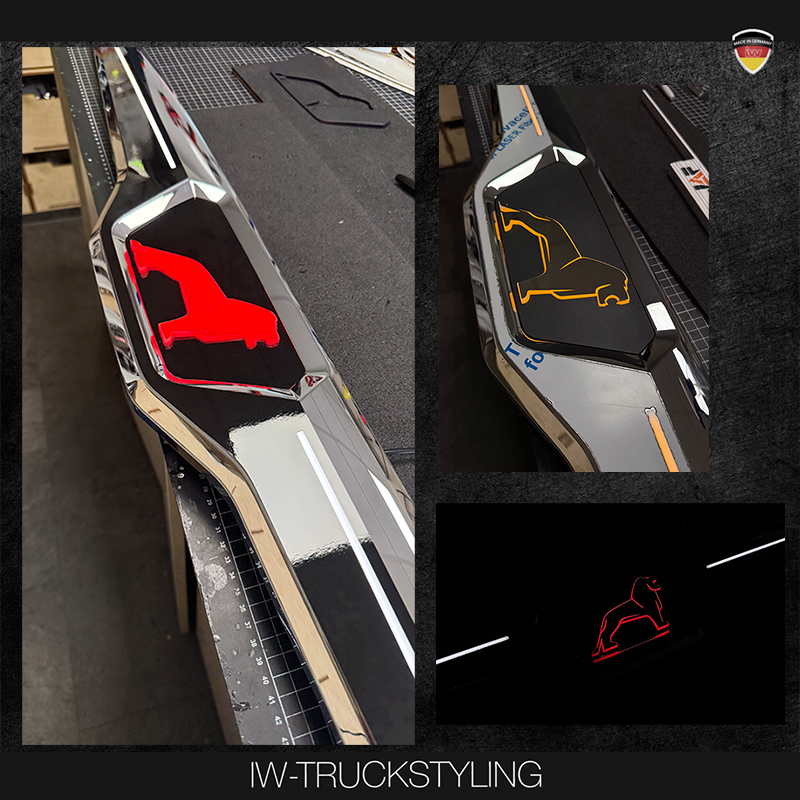 LED Beleuchtete Chromspange/ Löwe / TGX / TGS LED Beleuchtete Chromspange/ Löwe / TGX / TGS