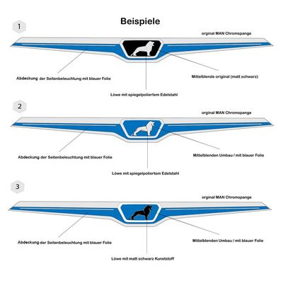 LED Beleuchtete Chromspange/ Löwe / TGX / TGS