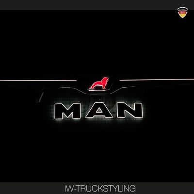 MAN Chromspange mit LED Beleuchtung MAN Chromspange mit LED Beleuchtung