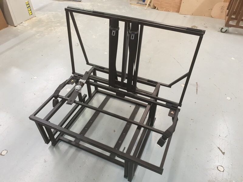 3/4 Rock & Roll bed frame includes seatbelts, bolts  mounting plates 3 panel tall boy bed ...COLLECTION ONLY