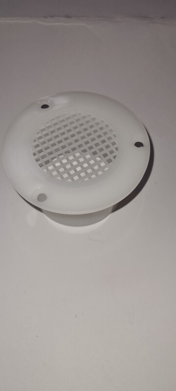 Gas drop vent long tail white.