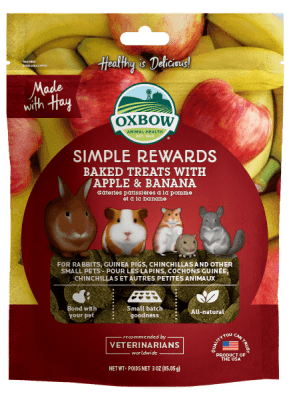 Oxbow Simple Rewards Baked Treats with Apple &amp; Banana 85g