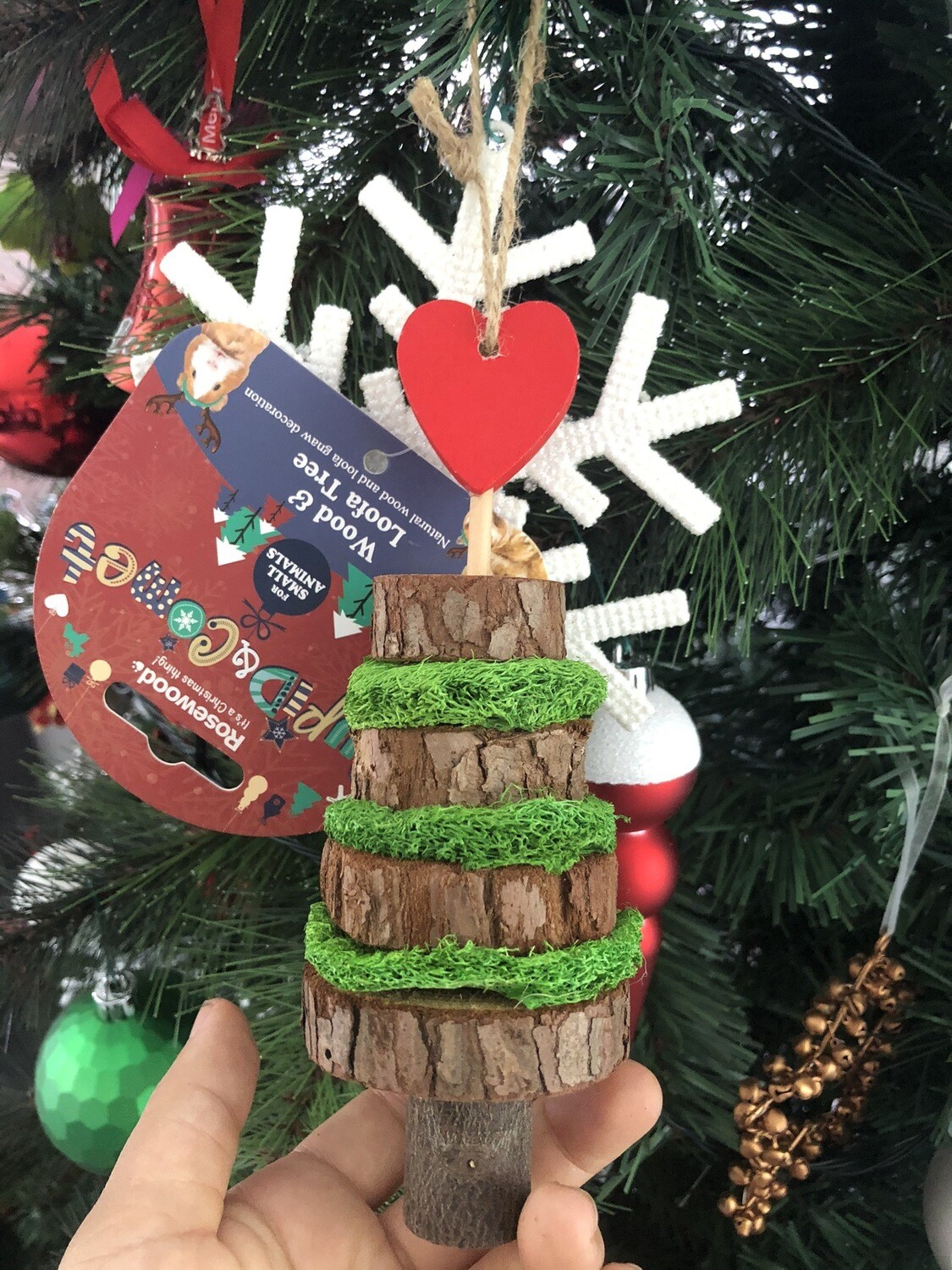 Rosewood Xmas Wood & Loofa Tree