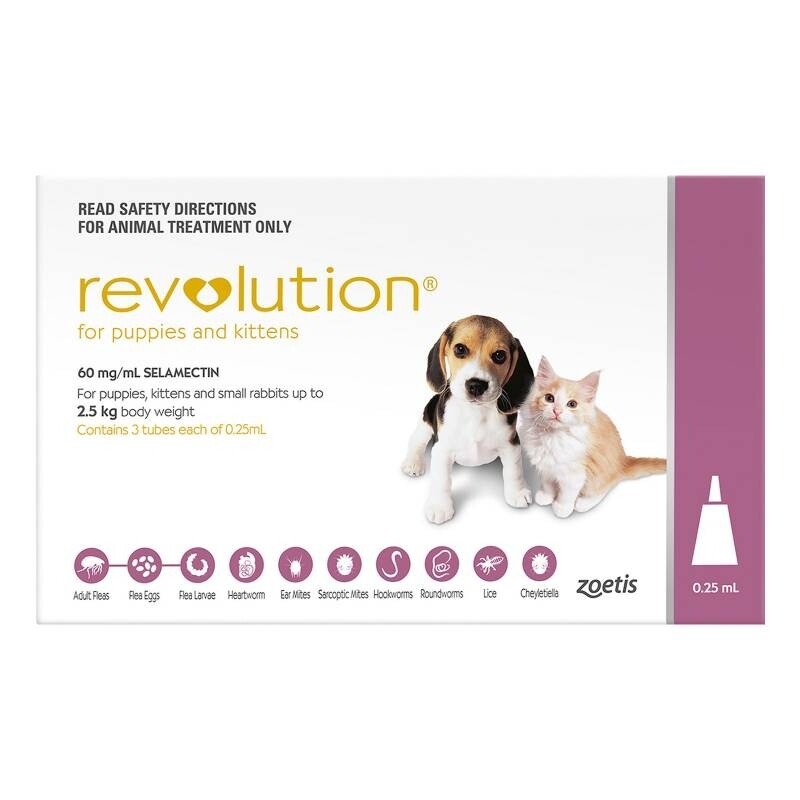 Revolution Puppy/Kitten 0-2.5kg Pink 3pk
