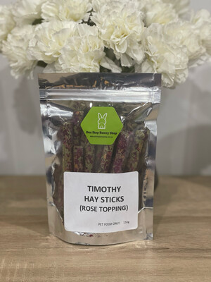 Timothy Hay Sticks (Rose) 150g