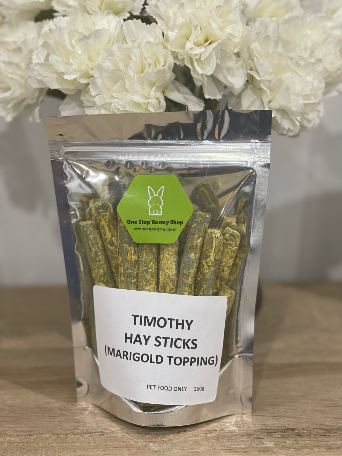 Timothy Hay Sticks (Marigold) 150g