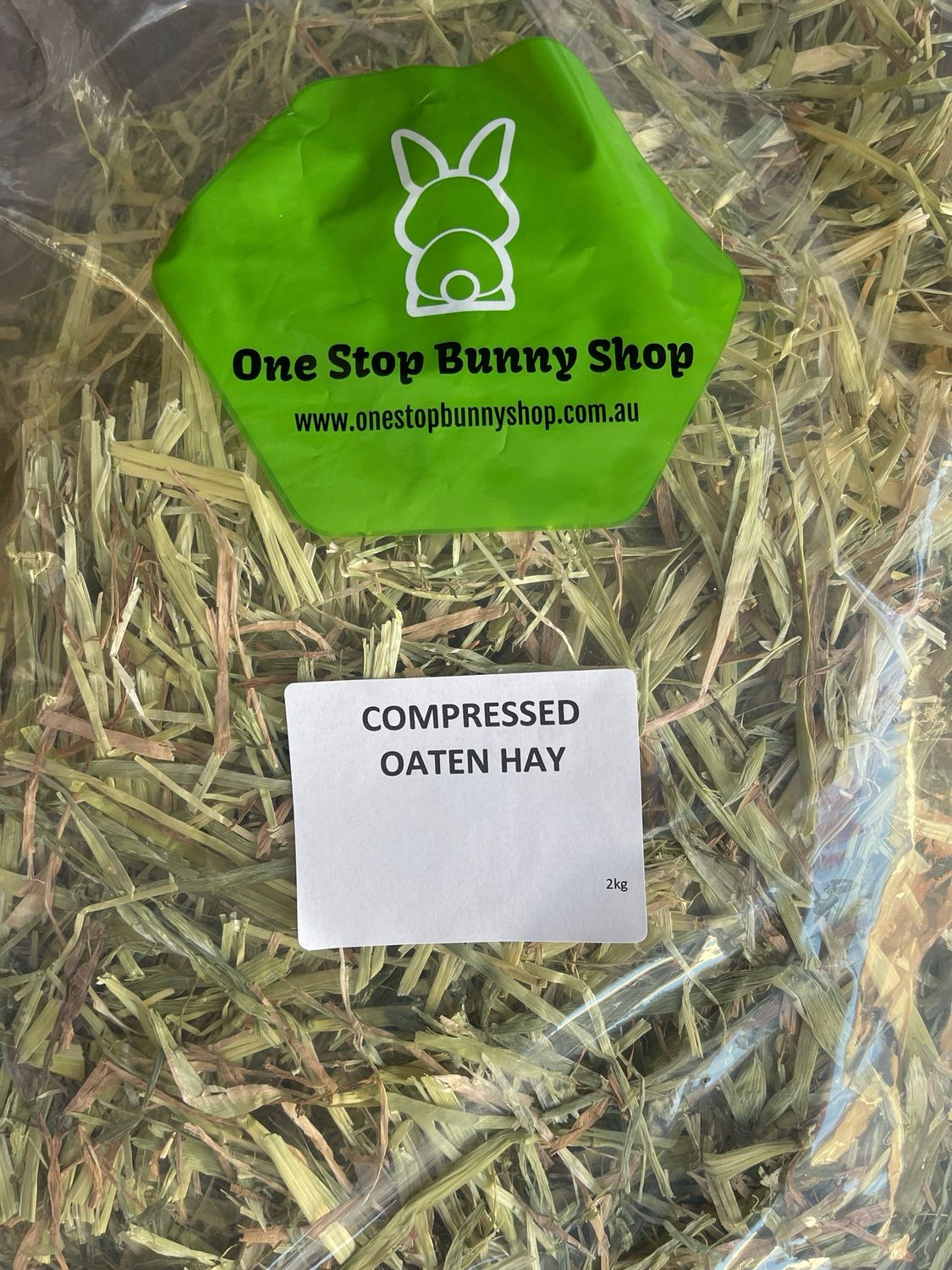 Compressed Oaten Hay 2kg (less than 80% Green)