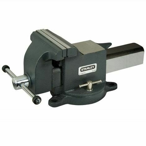 Tornillo para banco de trabajo con base giratoria para trabajos pesados. Ancho mordaza 125