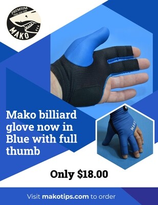 Mako Glove Full Thumb Blue/Black