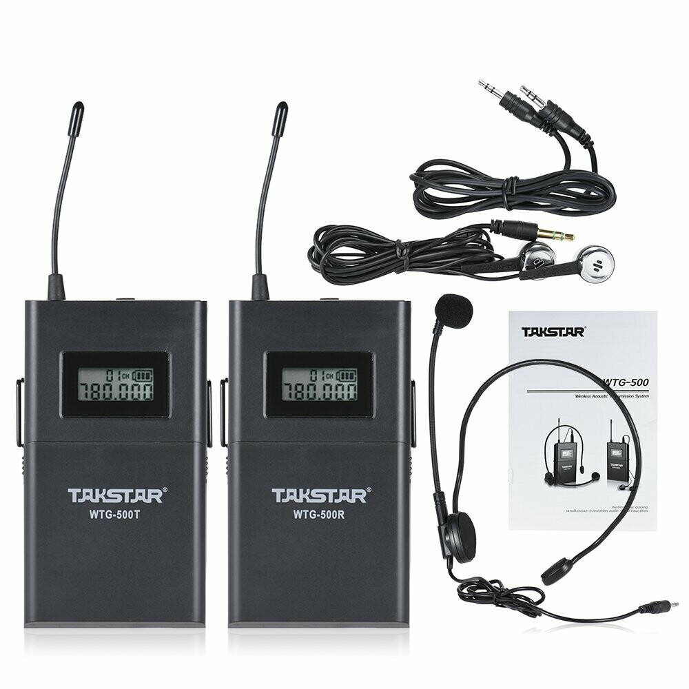 Sistema de Microfone Wireless UHF - 100 metros de alcance