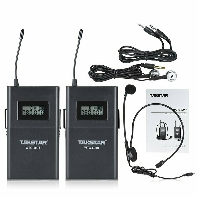 Sistema de Microfone Wireless UHF - 100 metros de alcance