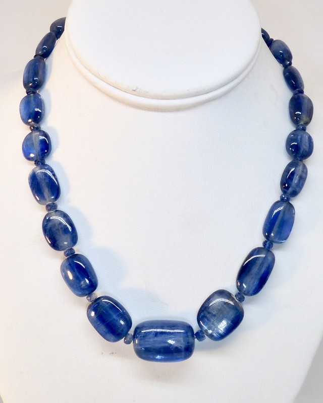 Blue Kyanite, Faceted Kyanite, Sterling Silver Necklace