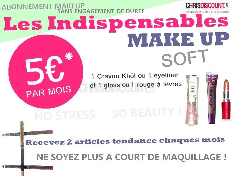 ABONNEMENT MAKEUP LÈVRES ET YEUX - LES INDISPENABLES SO BEAUTY BOX - FORFAIT SOFT POUR 5EUR/MOIS