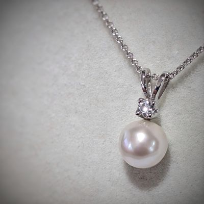 Ethereal Akoya Diamond Pendant