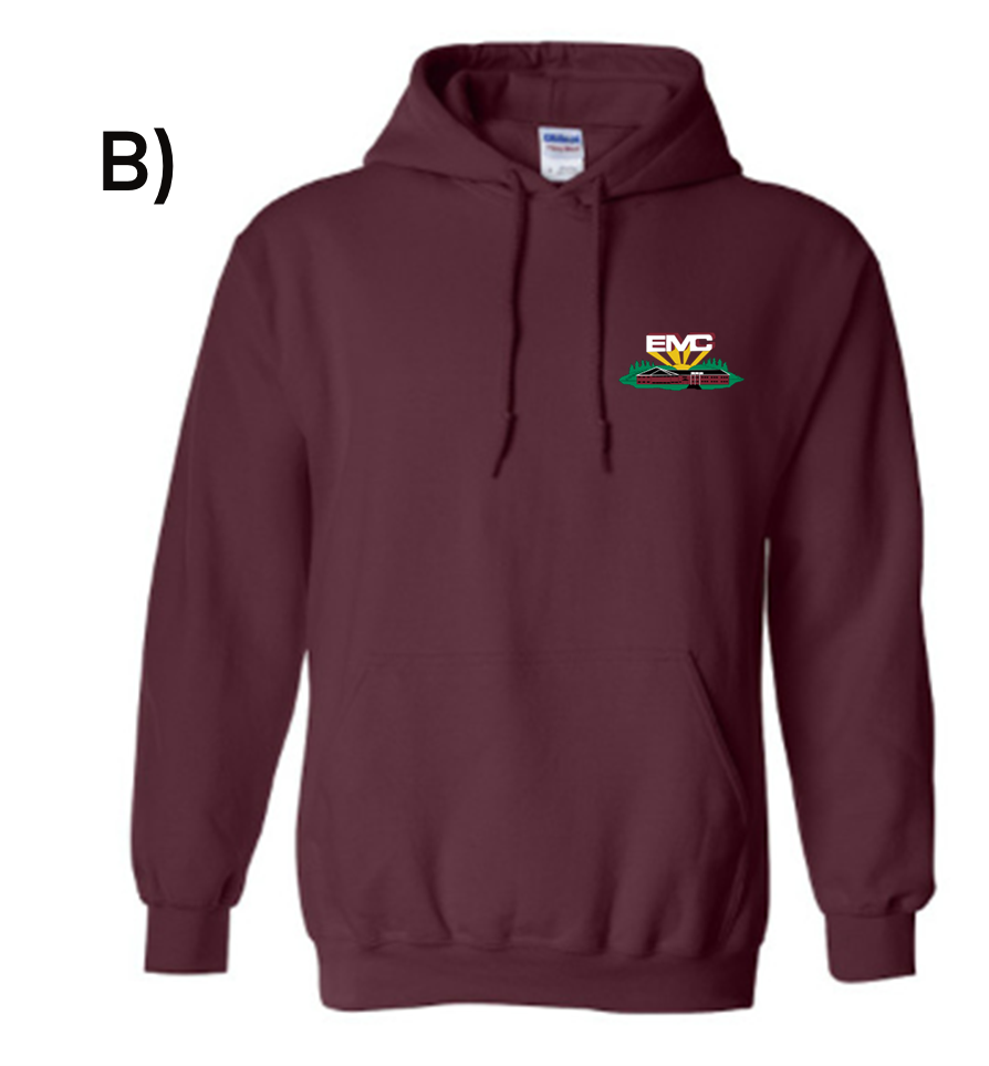 1.- Chandail à capuchon avec logo Moka ou école (adulte)