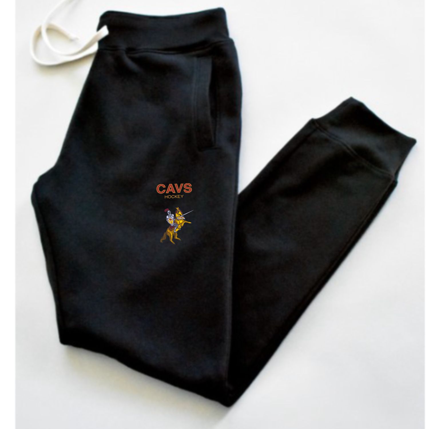 Pantalon de jogging avec petit logo du Cavalier de ECC et hockey