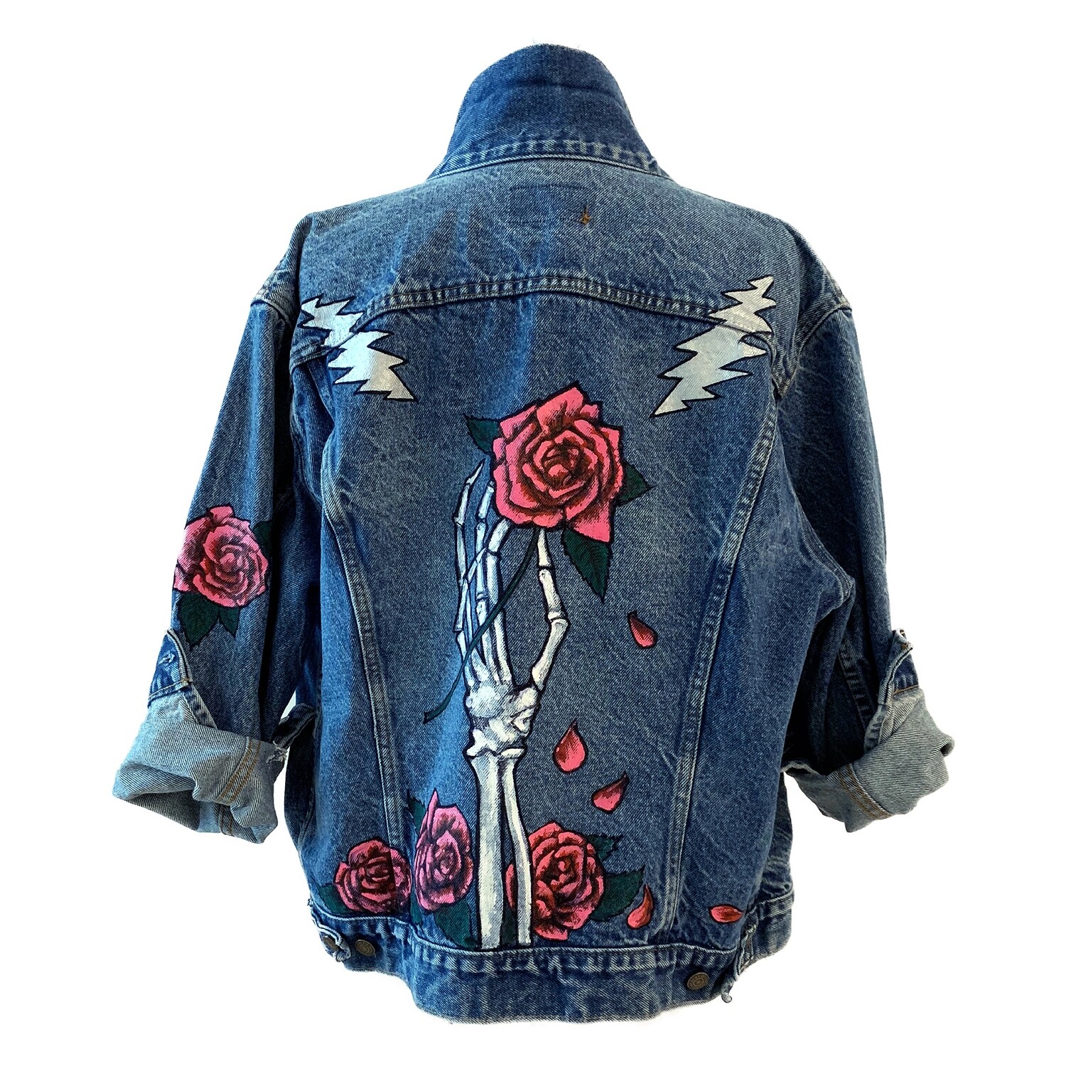 “Steal Your Face” Hand Painted 1/1 Vintage Levi&#39;s Denim Jacket
