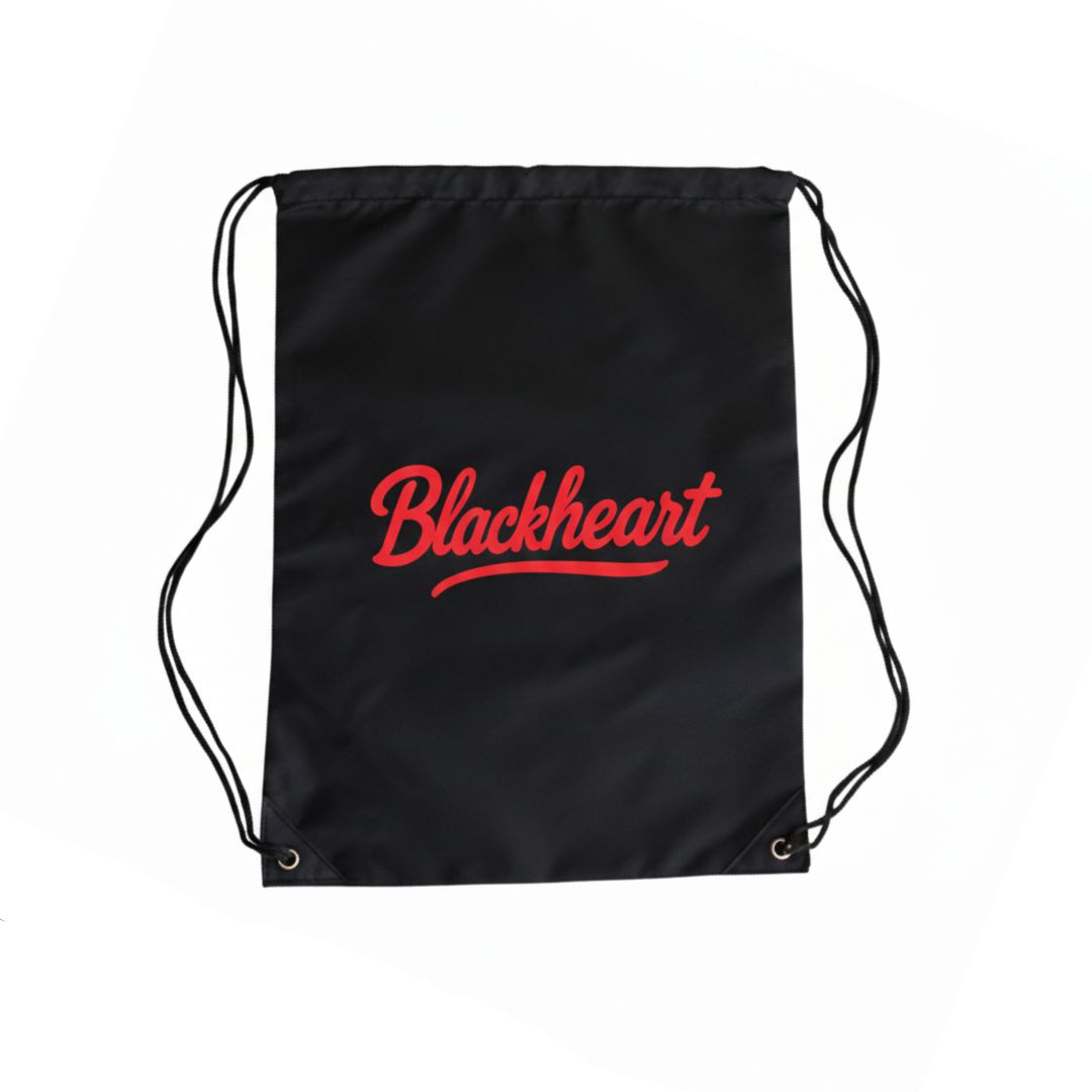 Blackheart Drawstring Bag 100% Polyester